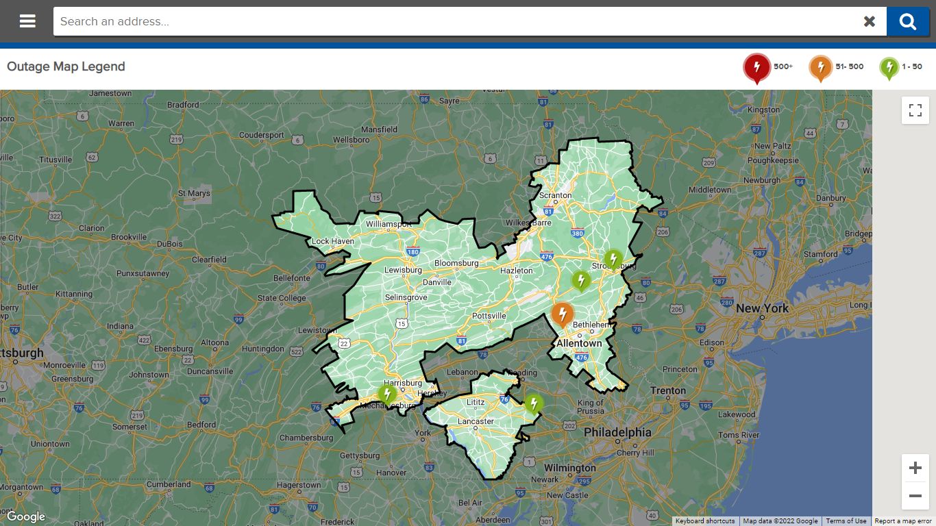 PPL Outage Map